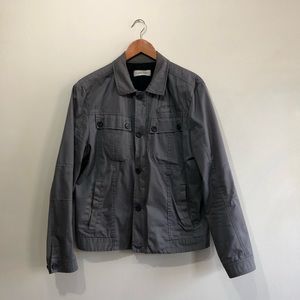 Calvin Klein Gray Cargo Military Jacket